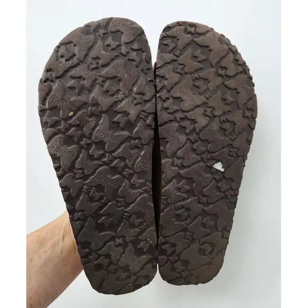 Youth Birkenstock Papillio Brown Gold 3 Strap Sandals Size 36 3.5y Women's 5‎
